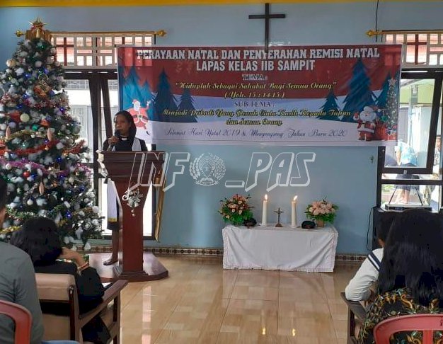 WBP Kristiani Lapas Sampit Rayakan Natal Bersama Keluarga