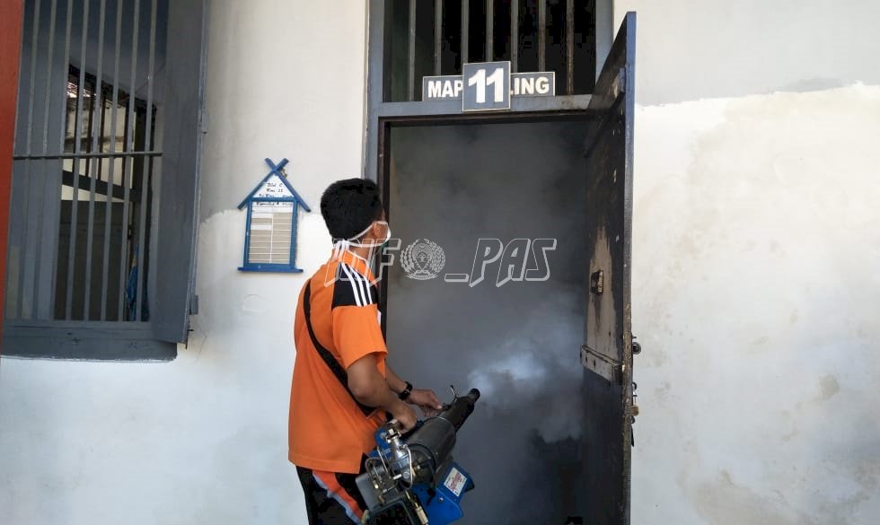 Tangkis Penyakit DBD, Rutan Bantaeng Di-Fogging