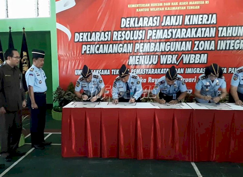 6 UPT Kanwil Kemenkumham Kalteng Siap Wujudkan Wbk/Wbbm