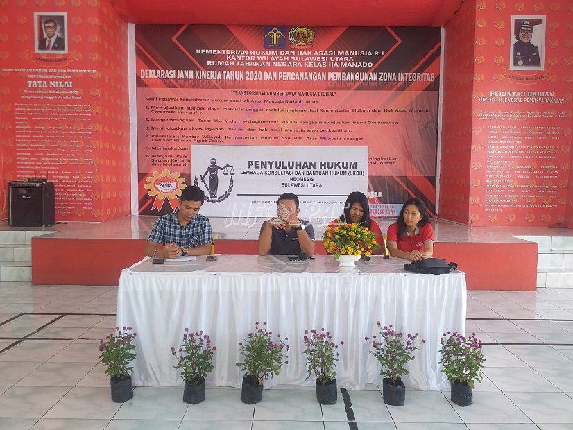 WBP Kurang Mampu di Rutan Manado Terima Bantuan Hukum Gratis