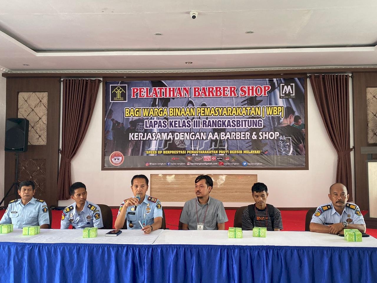 Gandeng AA Barber & Shop, Lapas Rangkasbitung Gelar Pelatihan Barber Shop