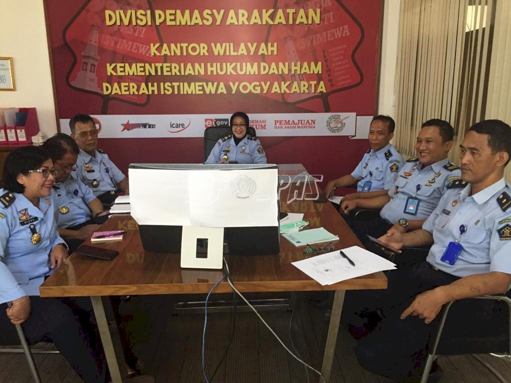 Divisi Pemasyarakatan Yogyakarta Ikuti Teleconference Penanggulangan COVID-19