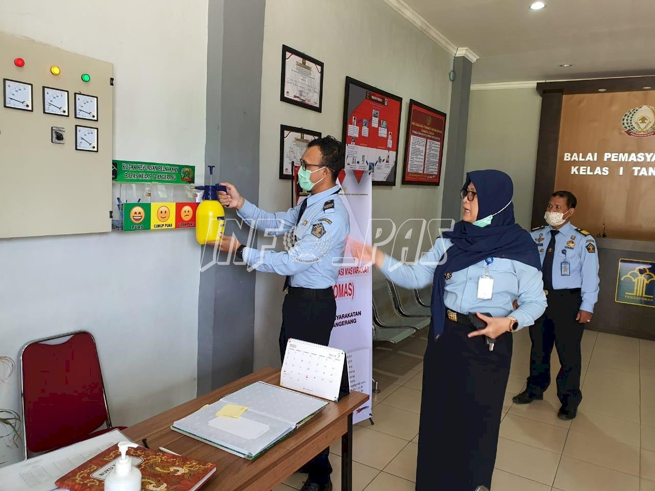 Bapas Tangerang Semprotkan Disinfektan dan Berlakukan Work From Home