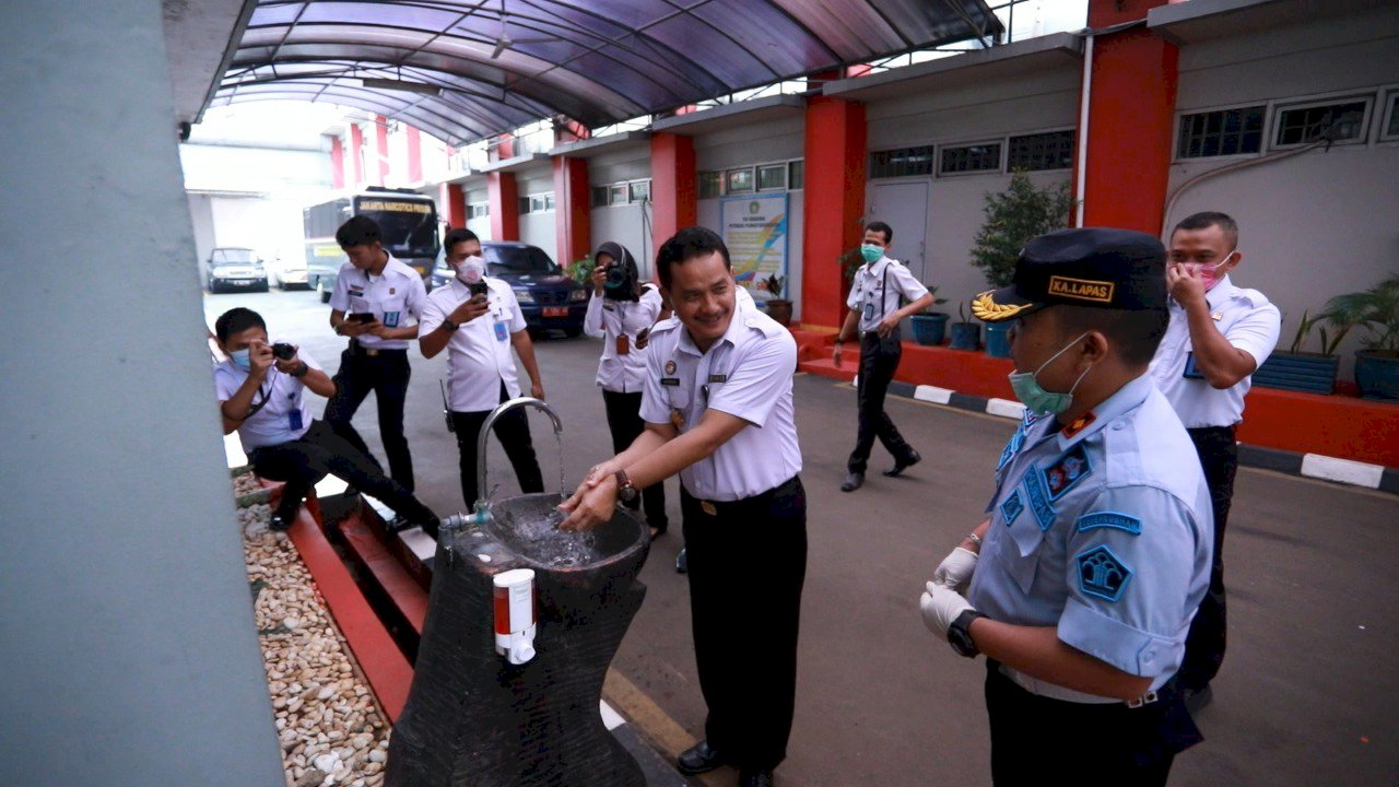 UPT Pemasyarakatan DKI Jakarta Siaga Covid-19, Dari Cuci Tangan Hingga Kunjungan Video Call