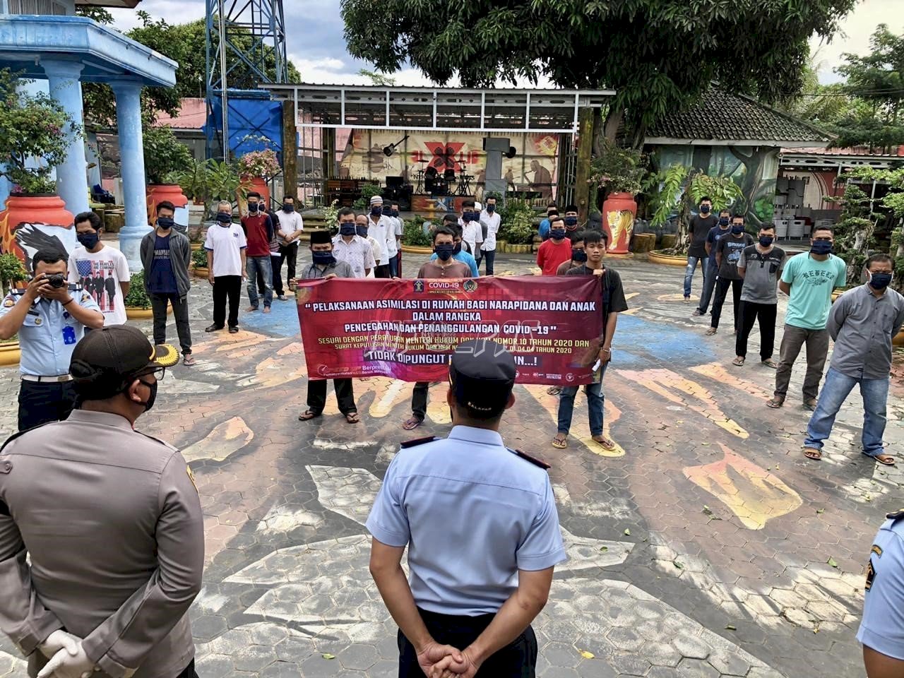 Pulangkan WBP Asimilasi, Lapas Kalianda Gandeng Polres Lampung Selatan