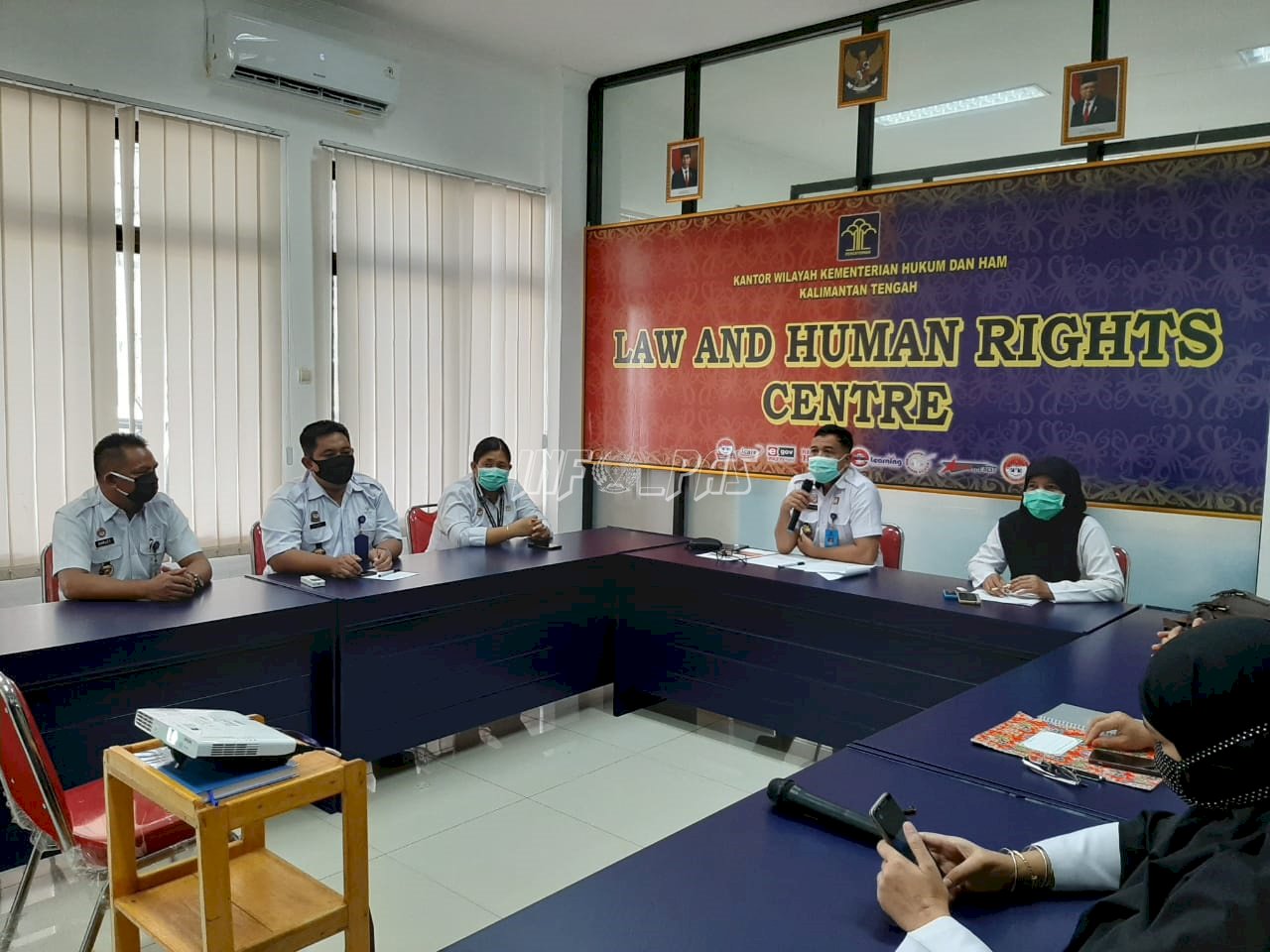 2 Kasubsi Wakili Lapas Palangka Raya Pada Teleconference Rapat Kajian HAM 