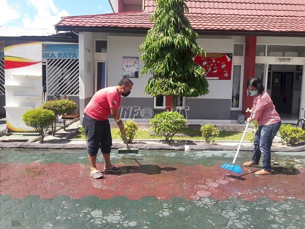 Lapas Palangka Raya & Lapas Muara Teweh Bersihkan Lingkungan & Bakery