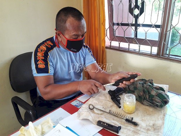 Perawatan Senjata Antisipasi Gangguan Kamtib di Lapas Palangka Raya
