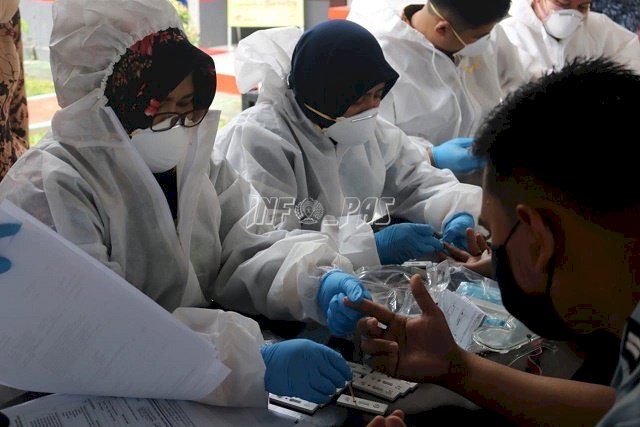 Cegah COVID-19, 104 Petugas LPN Sungguminasa di-Rapid Test 