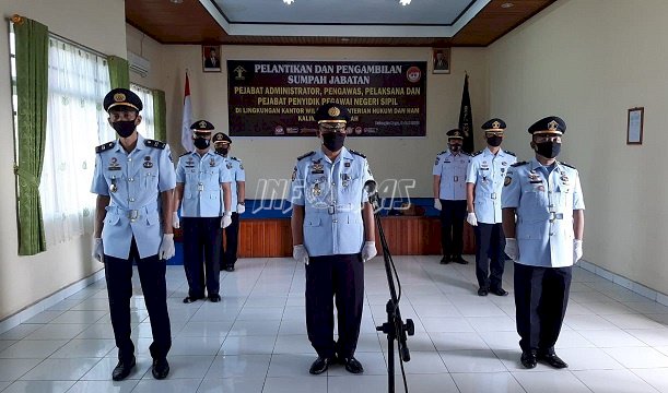 Chandran Lestyono Gantikan Syarif Hidayat Pimpin Lapas Palangka Raya