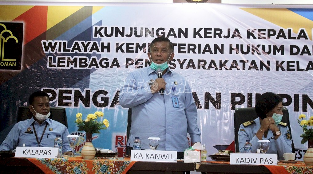 Kunjungi Lapas Cilegon, Kakanwil Banten Berikan Penguatan