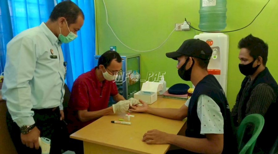 Rutan Buntok Lakukan Rapid Test Kepada WBP Pindahan