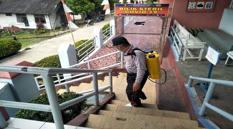 Lapas Muara Teweh Kembali Disterilkan Disinfektan 