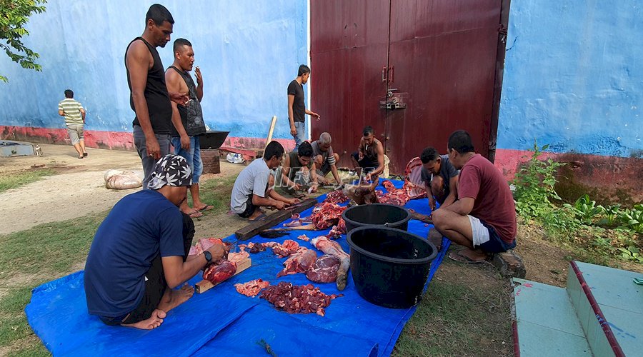 Rutan Banda Aceh Potong Sapi Kurban Iduladha