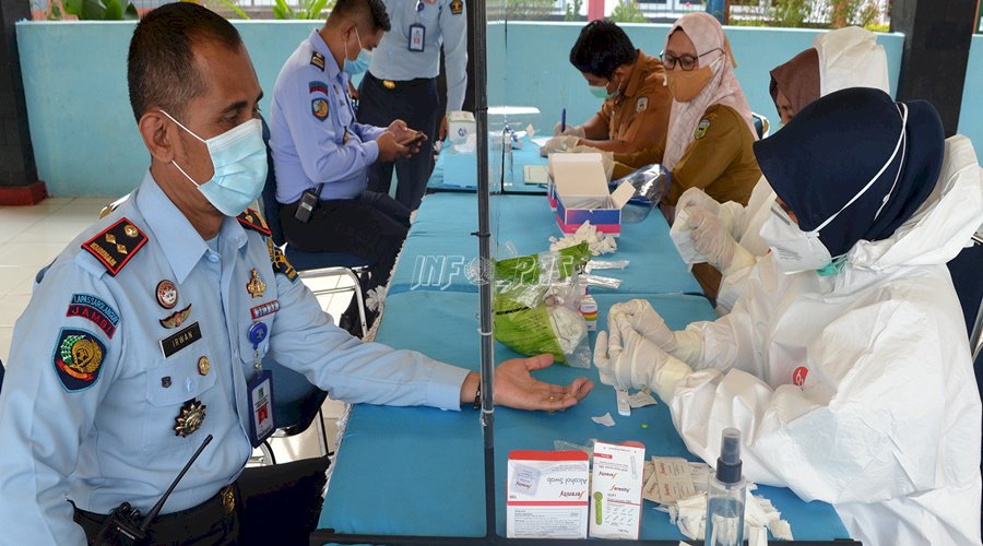 Petugas & DWP Lapas Sarolangun Jalani Rapid Test