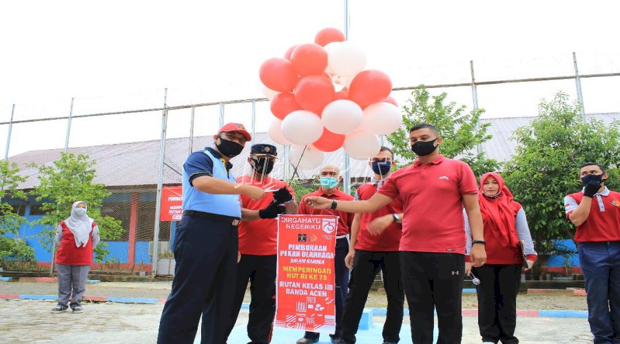 Rayakan HUT RI, Rutan Banda Aceh Gelar Pekan Olahraga Antar WBP