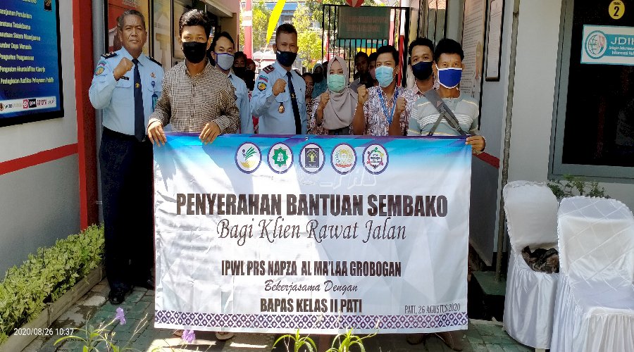 Klien Bapas Pati Dapat Sembako dari IPWL Al Ma’laa Purwodadi
