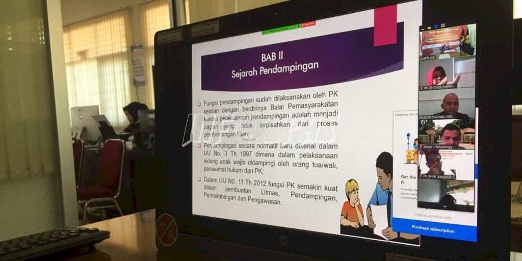 Jadi Pemateri Diklat Jarak Jauh PK, Kadiv PAS Yogya Ulik Dasar-Dasar Bimkemas