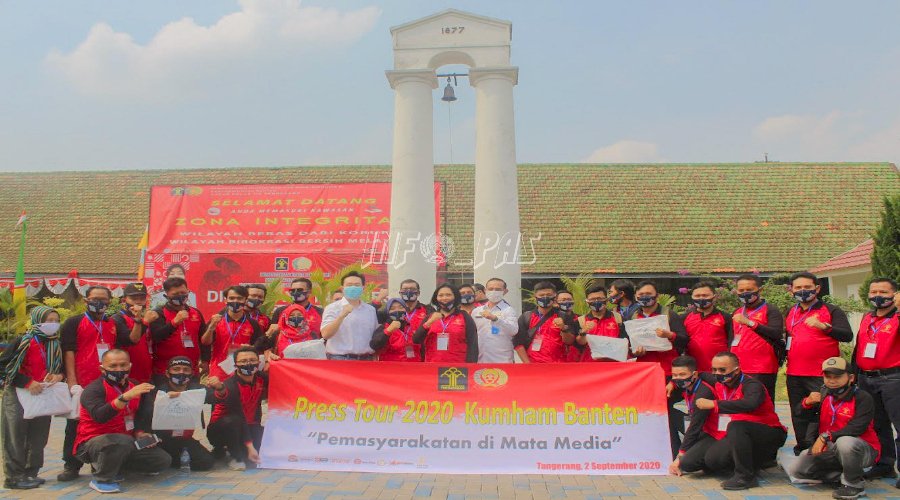 Press Tour Kanwil Banten Sambangi Lapas Kelas IIA Tangerang