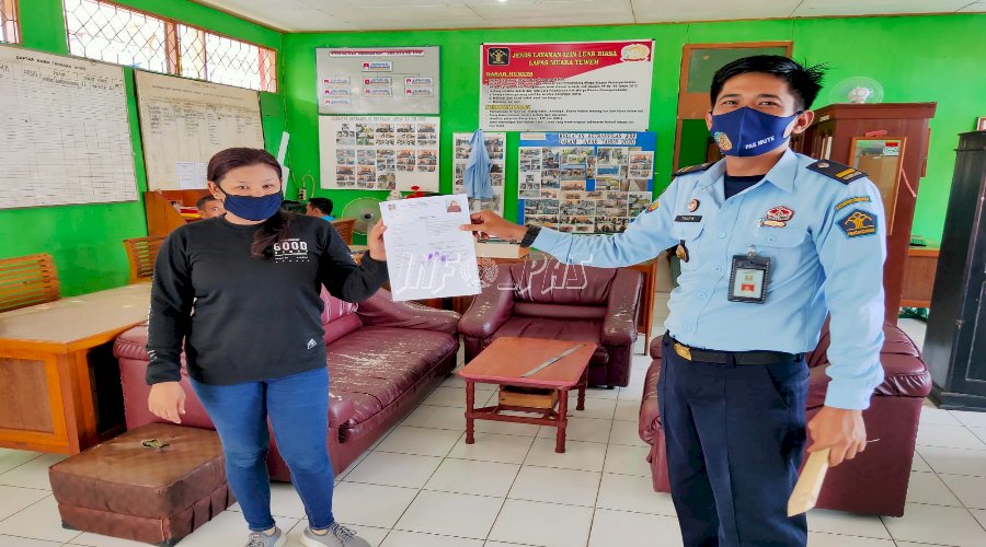 Perdana, WBP Perempuan Lapas Muara Teweh Jalani Asimilasi di Rumah