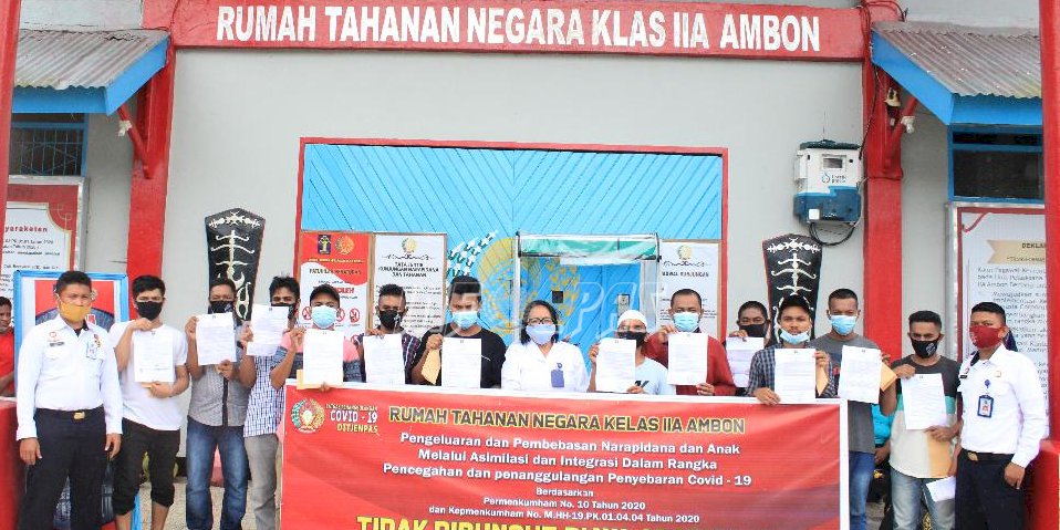 10 Narapidana Rutan Ambon Jalani Program Asimilasi di Rumah