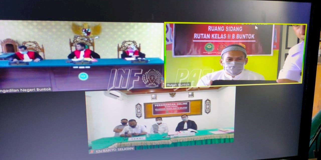 Cegah Corona, Sidang Online Rutan Buntok Terus Berlanjut