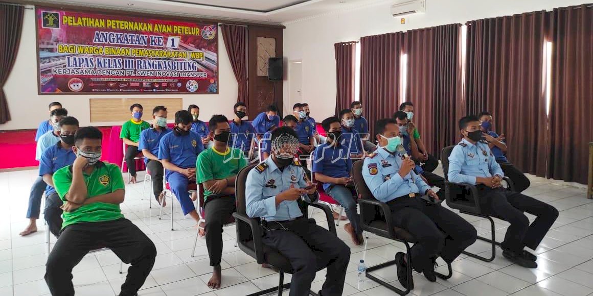 WBP Lapas Rangkasbitung Dapat Pelatihan Peternakan Ayam Petelur