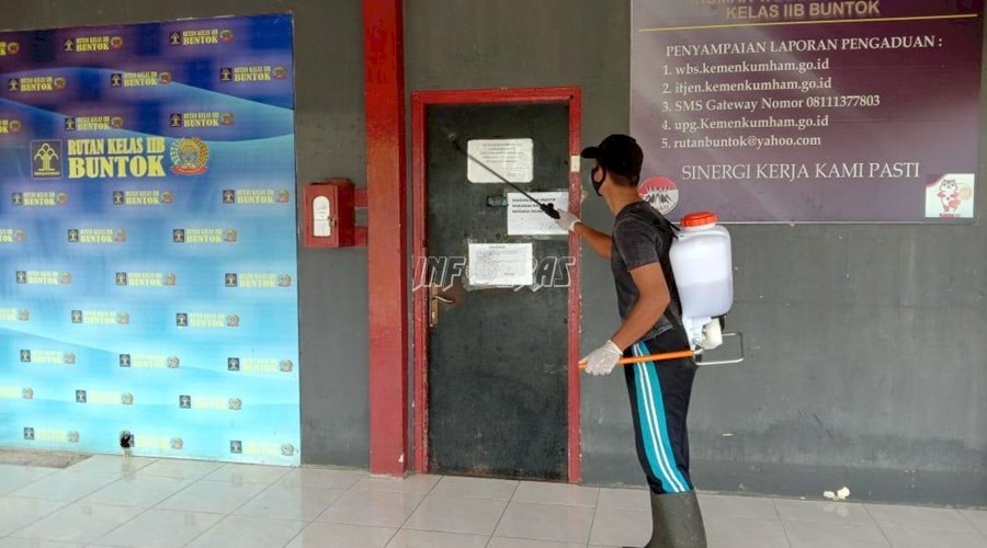 Rutan Buntok Lakukan Penyemprotan Disinfektan Mandiri