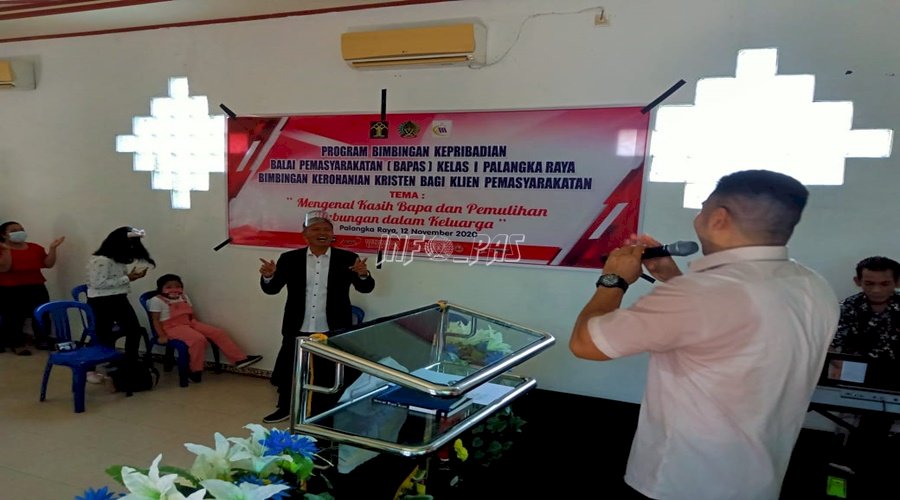 Kumpulkan Klien Nasrani, Bapas Palangka Raya Gelar Bimbingan Kerohanian