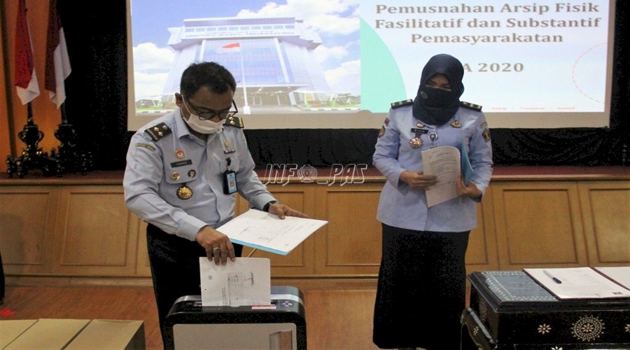 Ditjenpas Laksanakan Pemusnahan Arsip Fisik Pemasyarakatan