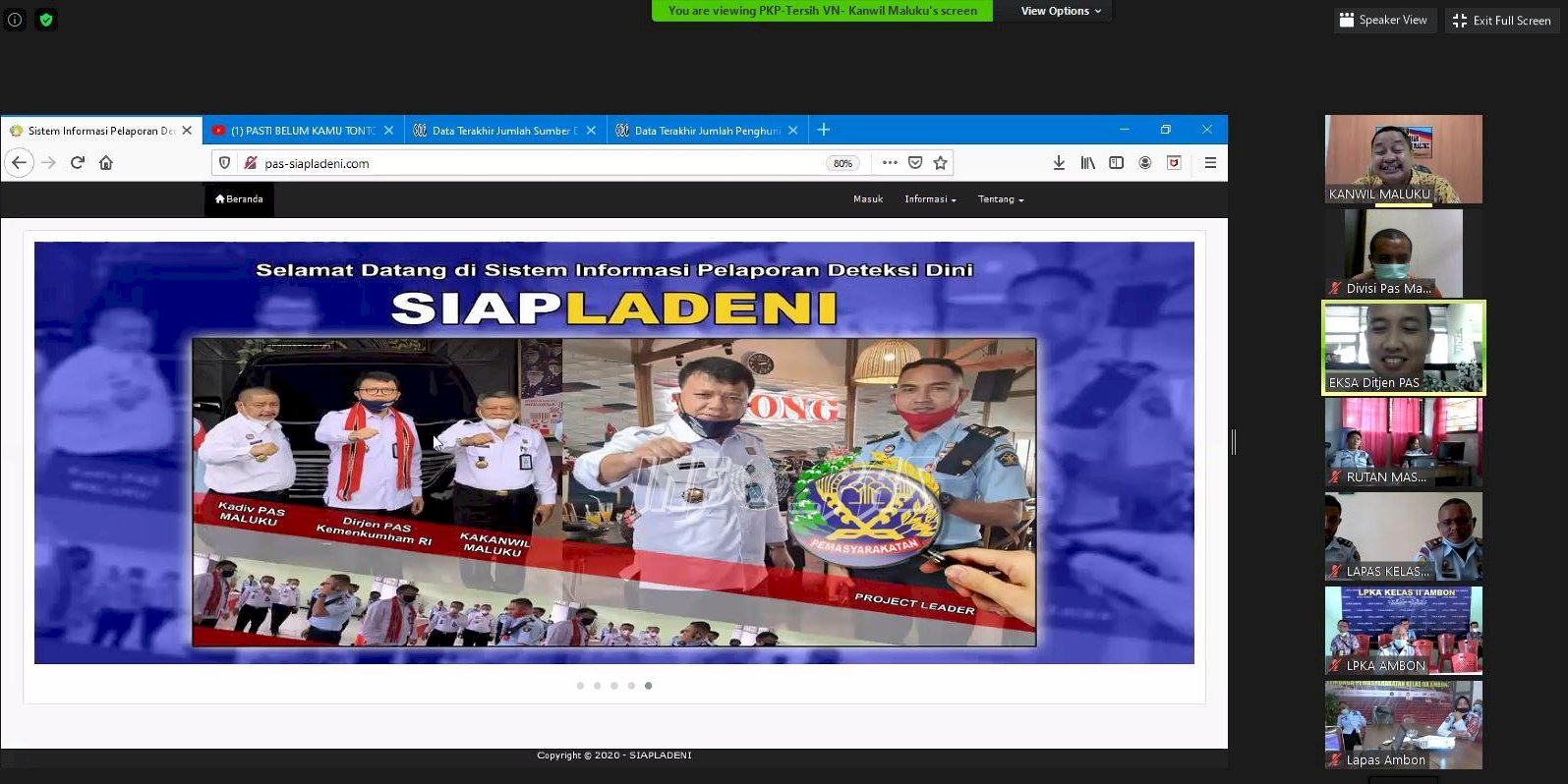 Gandeng Dit. Kamtib, Divpas Maluku Gelar Webinar Instrumen Deteksi Dini
