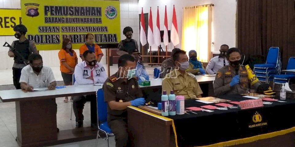 Sinergi APH, Lapas Muara Teweh Hadiri Pemusnahan Narkoba