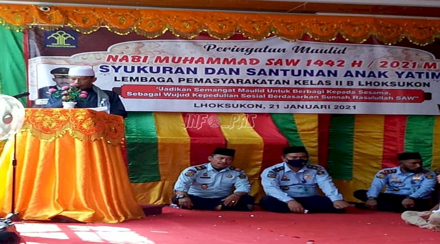 Selamat dari Musibah Banjir, Lapas Lhoksukon Santuni Anak Yatim