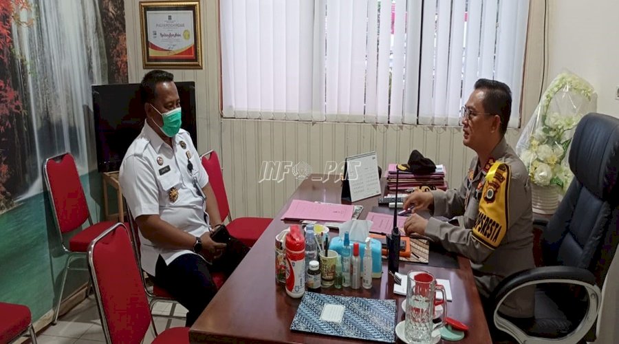 Sambangi Wakapolresta, Kalapas Ambon Bahas Pengeluaran Narapidana Asimilasi