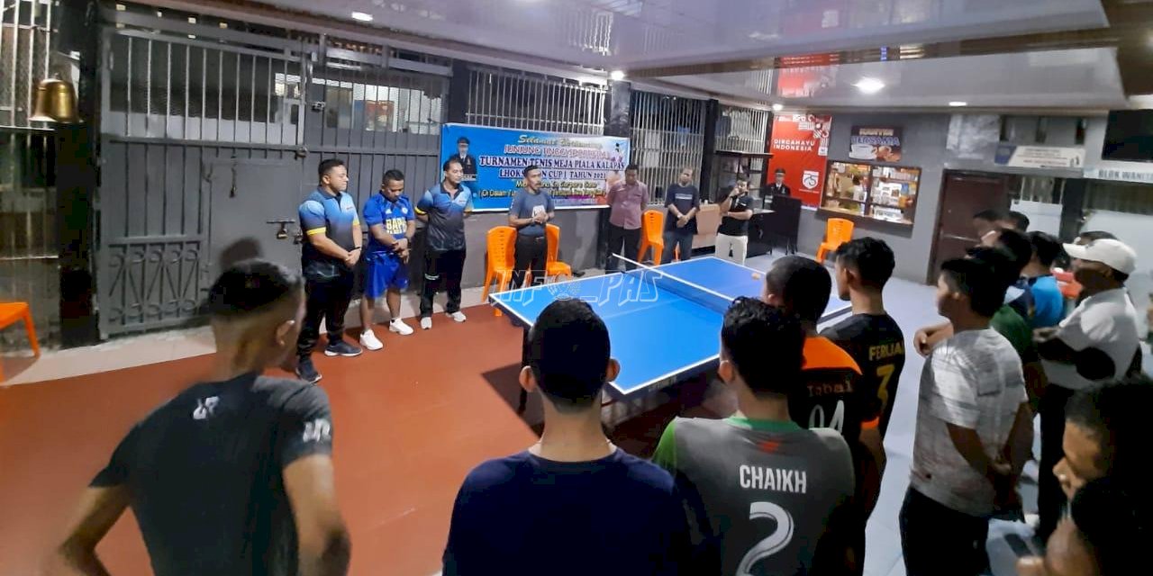 Lapas Lhoksukon Gelar Lomba Tenis Meja Piala Kalapas Lhoksukon