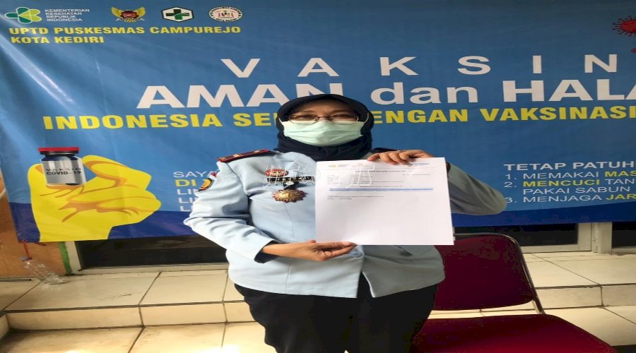 36 Petugas Bapas Kediri Ikuti Vaksinasi COVID-19 Tahap I