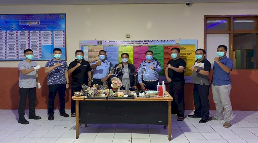 Penggeledahan Rutin Jaga Stabilitas Kamtib di Rutan Manado