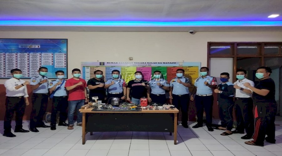 Jaga Stabilitas Kamtib, Satops Patnal Rutan Manado Geledah Blok WBP