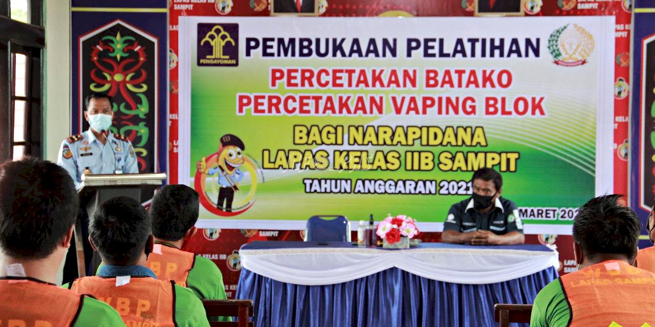 WBP Lapas Sampit Dibekali Pelatihan Percetakan Batako