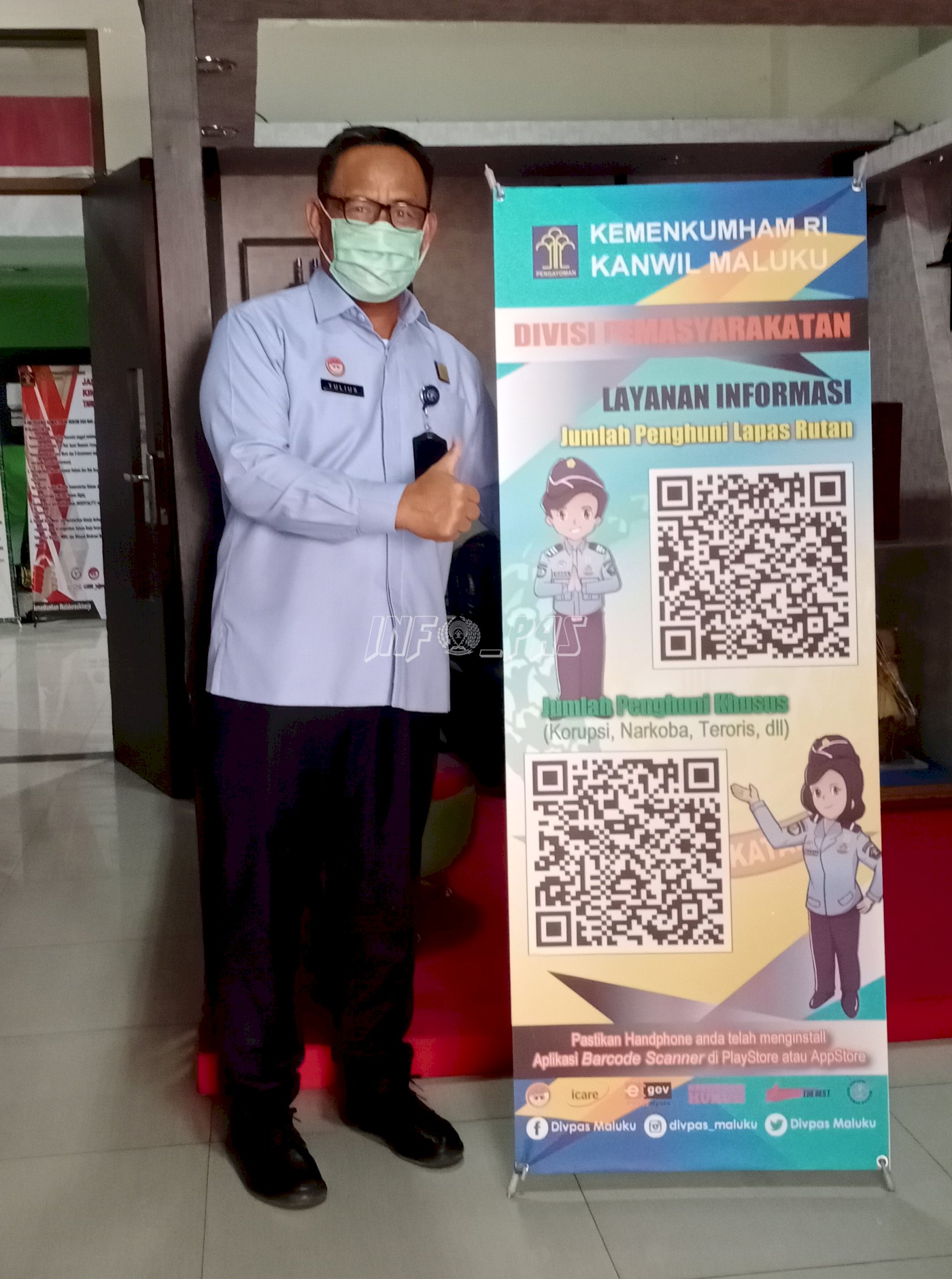 Tingkatkan Pelayanan Publik, Divpas Maluku Inovasikan Barcode Layanan