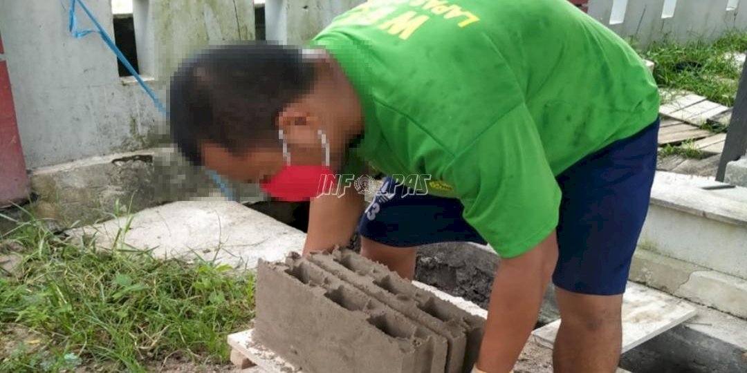 Banjir Ribuan Pesanan, Lapas Sampit Kembali Produksi Batako