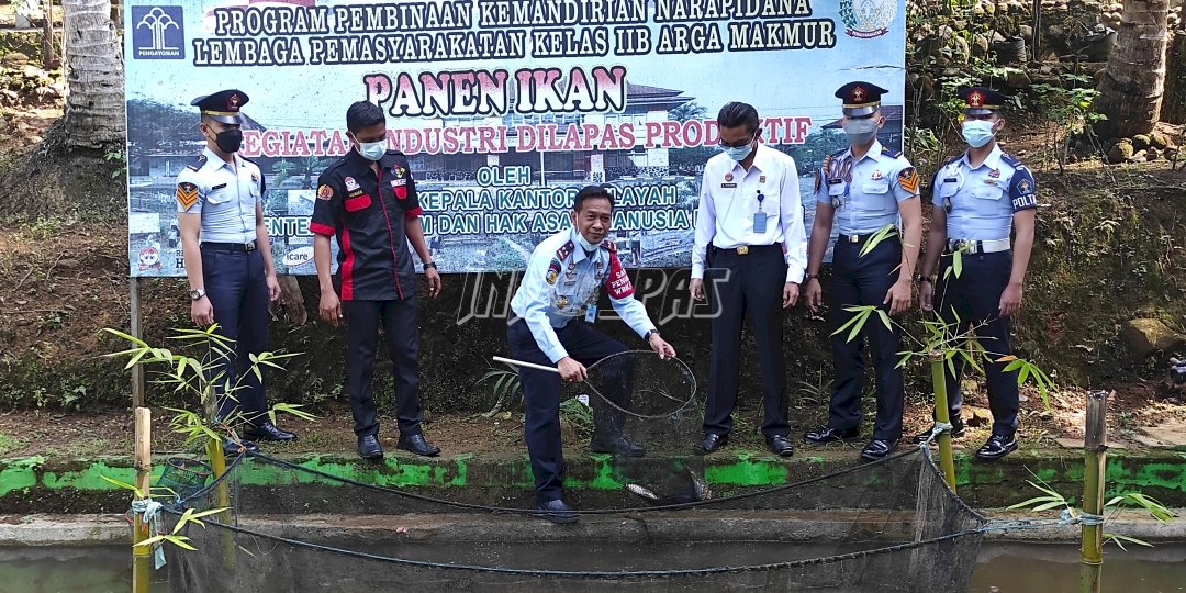 Panen Ikan Nila SAE Lapas Argamakmur Capai 250 Kg