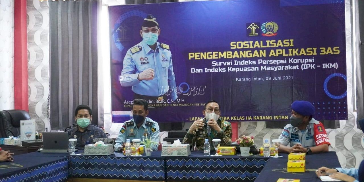 Perkuat IPK-IKM, Kepala Pusat Pengkajian dan Pengembangan Kebijakan Balitbang Kumham Sambangi Lapas Karang Intan