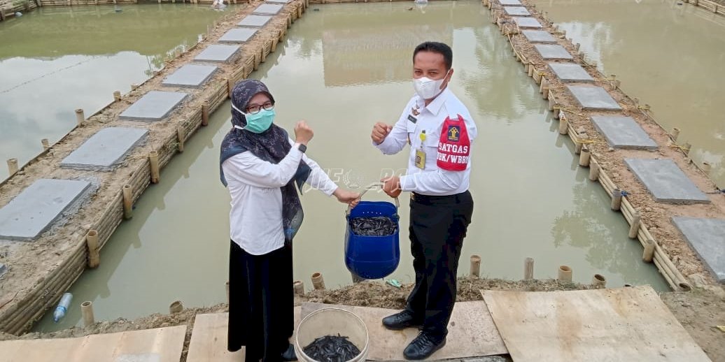 Dukung SAE, Lapas Rangkasbitung Dapat Hibah Benih Lele