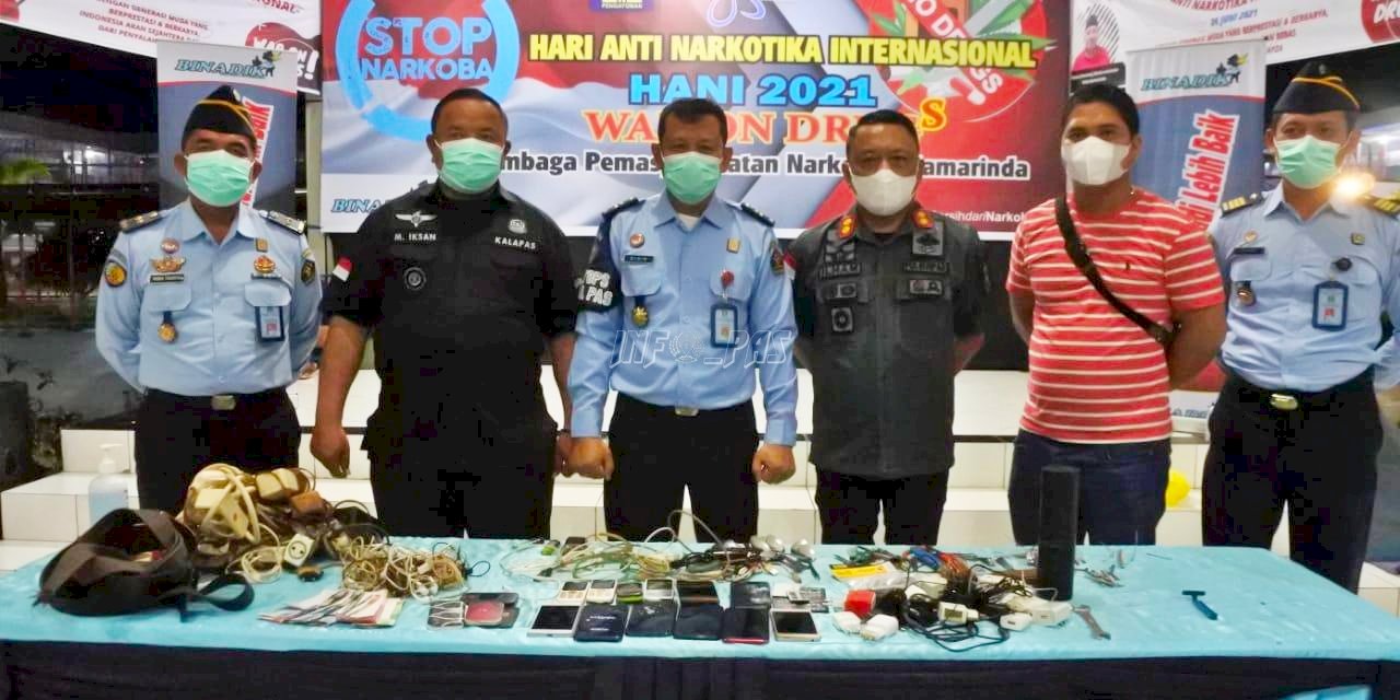 Satops Patnal Lapas Tenggarong Diturunkan dalam Razia Gabungan LPN Samarinda