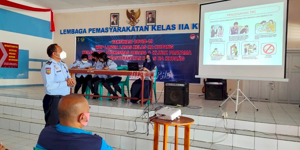 20 WBP Baru di Lapas Kupang Ikuti Sosialisasi TB, ISPA, dan Etika Batuk