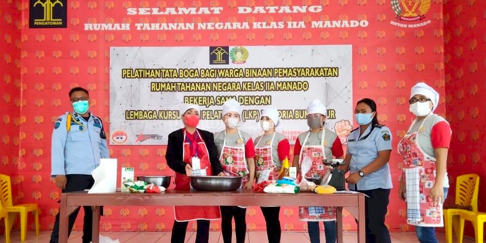 Gandeng LKP Victoria Bumi Nyiur, Rutan Manado Gelar Pelatihan Tata Boga dan Kecantikan