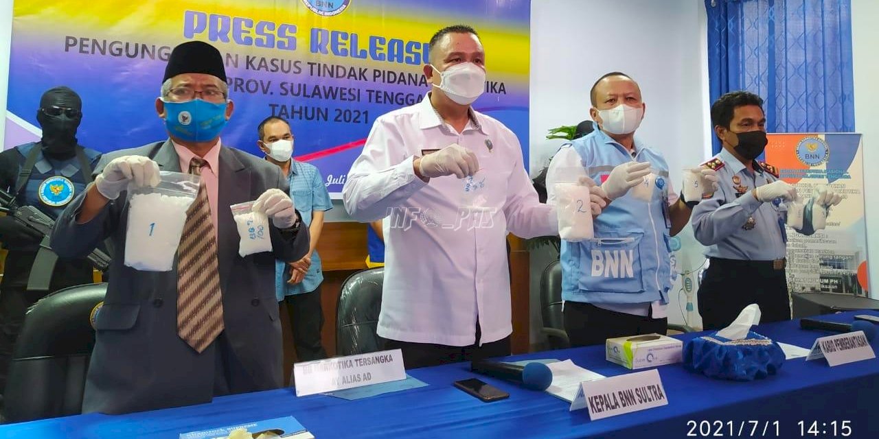 Sinergi Divpas Sultra dan BNNP Berhasil Ungkap Pengendalian 1.513 Gram Sabu
