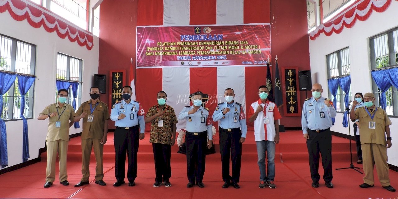 Pelatihan Kemandirian Bidang Jasa di Lapas Ambon Resmi Dibuka