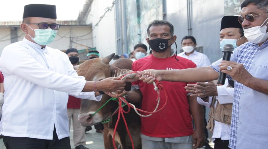 Dirjenpas Serahkan Sapi Kurban Milik Menkumham ke Lapas Cipinang 